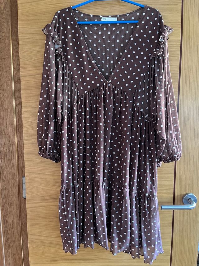 Vestido lunares Stradivarius talla única