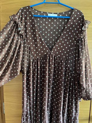 Vestido lunares Stradivarius talla única