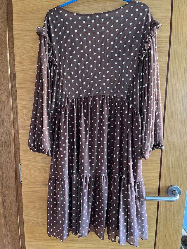 Vestido lunares Stradivarius talla única