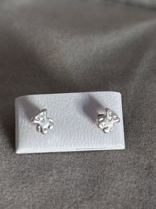 Pendientes Bebé Osito Plata 925