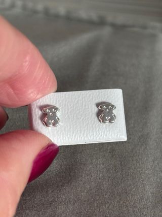 Pendientes Bebé Osito Plata 925