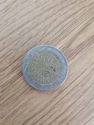 Moneda 2 Euros Francia 2001 Error Raro