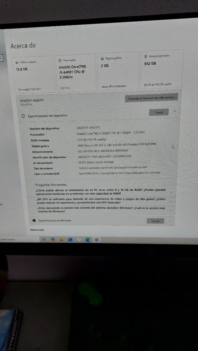 PC Sobremesa HP Pavilion Gris/Plata