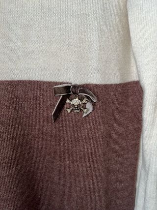 Abito bicolore panna e cioccolato