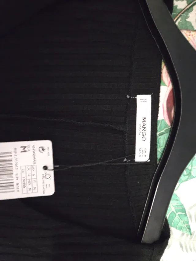 Vestido Mango Negro Talla M Nuevo