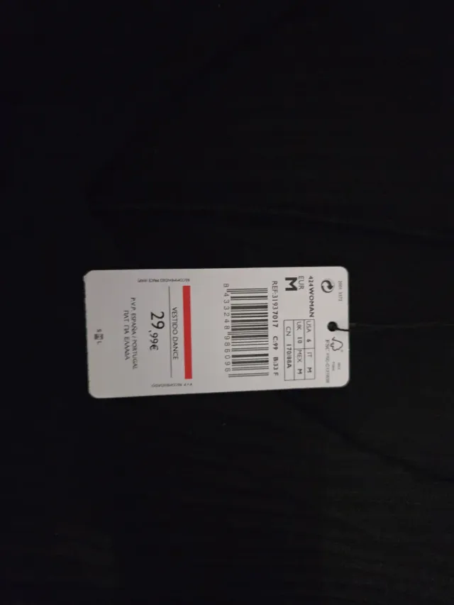 Vestido Mango Negro Talla M Nuevo