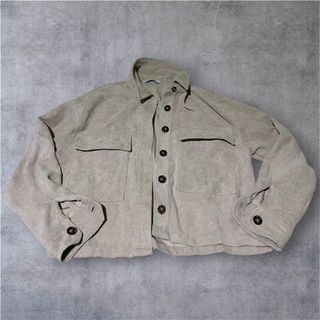 Chaqueta Stradivarius Beige de pana