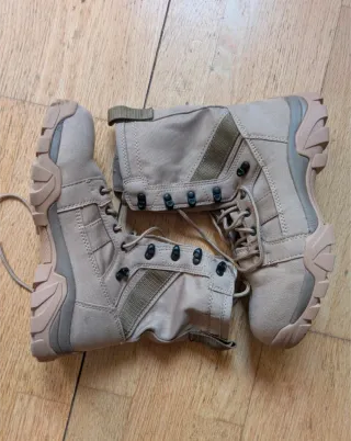 Botas militares tácticas beige talla 40