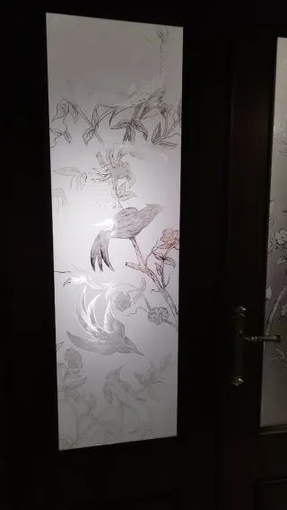 Puertas dobles madera con cristales