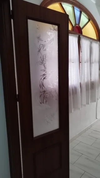 Puertas dobles madera con cristales