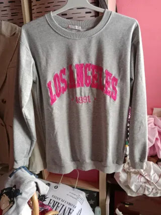 Sudadera Gris Los Ángeles Talla M