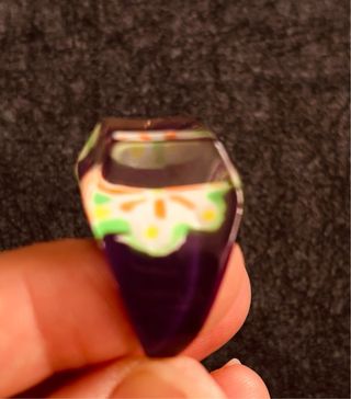 Anillo fantasía multicolor morado