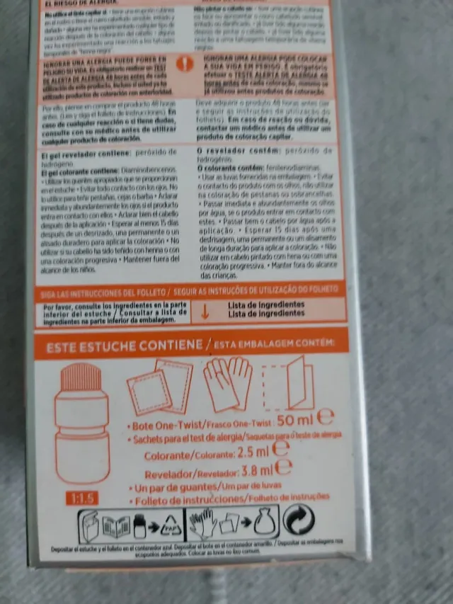 Tinte para el cabello