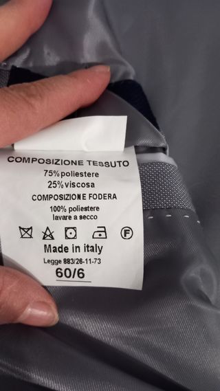 Pantaloni uomo grigio/celeste tg 60d/6