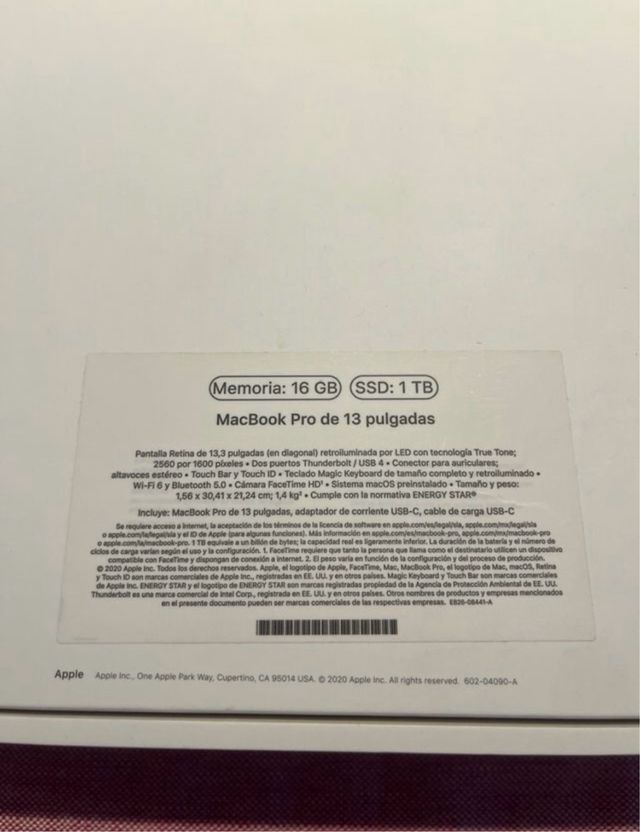 MacBook Pro 13 M1 16GB 1TB