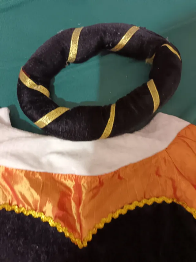 Disfraz niña princesa naranja y negro Talla 9/10