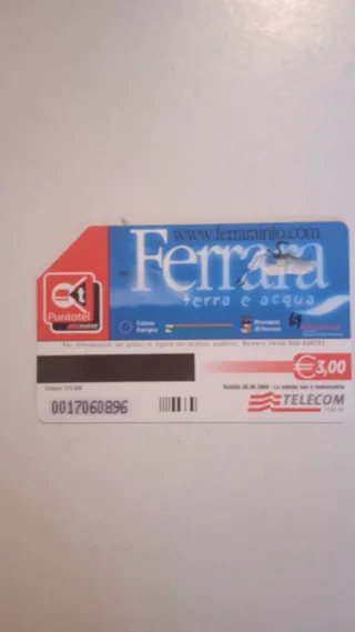 Carta Telefonica Telecom Ferrara Terra e Acqua
