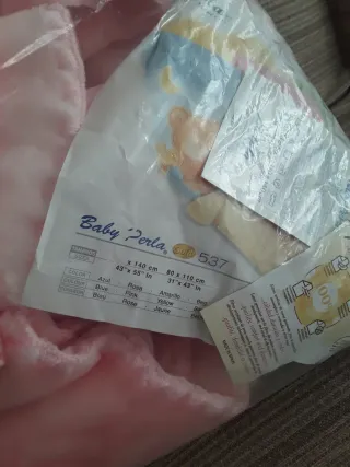 Manta de cuna bebé Baby Perla Gold