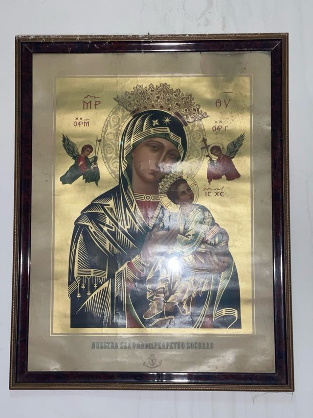 Cuadro Virgen Niño Sagrado Corazón