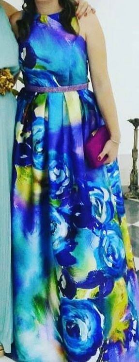 Vestido Sonia Peña floral azul