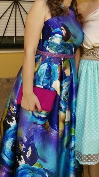 Vestido Sonia Peña floral azul