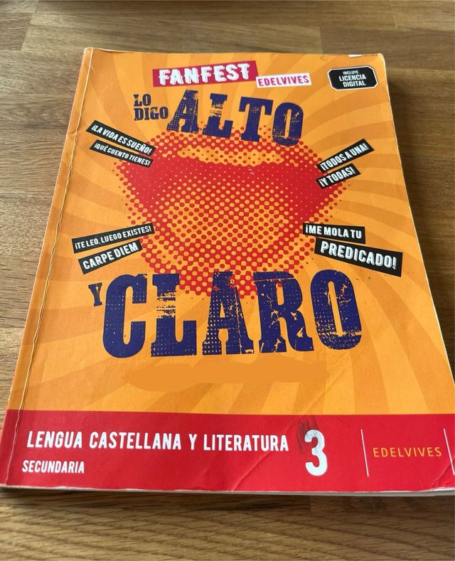 Libro de texto: Lengua Castellana y Literatura3ESO