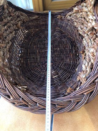 Cesta Grande Mimbre Beige y Marrón