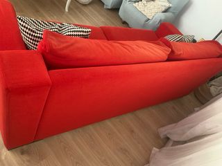Sofá 3 plazas rojo