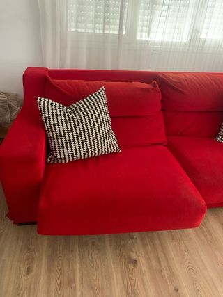 Sofá 3 plazas rojo