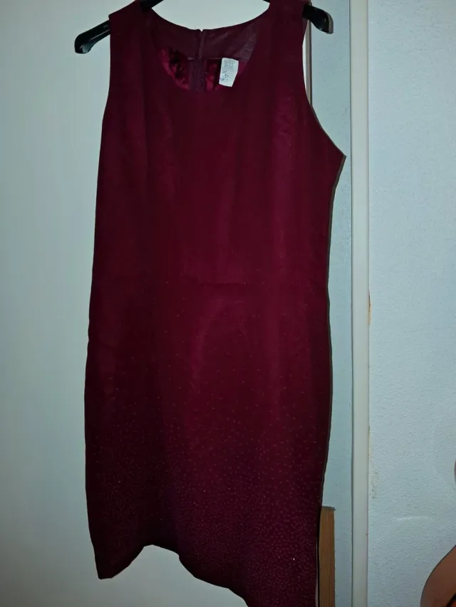 Vestido elegante morado/rojo
