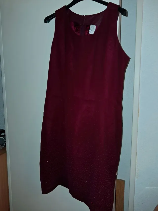 Vestido elegante morado/rojo