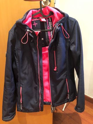 Chaqueta Superdry Talla S Azul y Rosa
