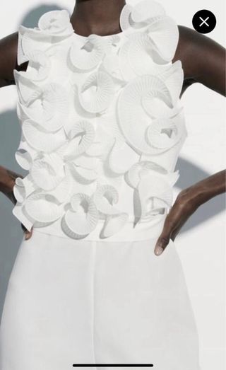 Mono blanco Zara volantes