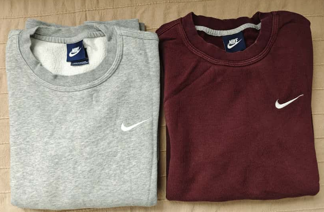Pack 2 Camisetas Nike Gris y Burdeos