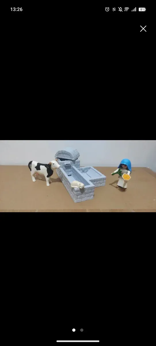 Fuente abrevadero custom Playmobil Belén