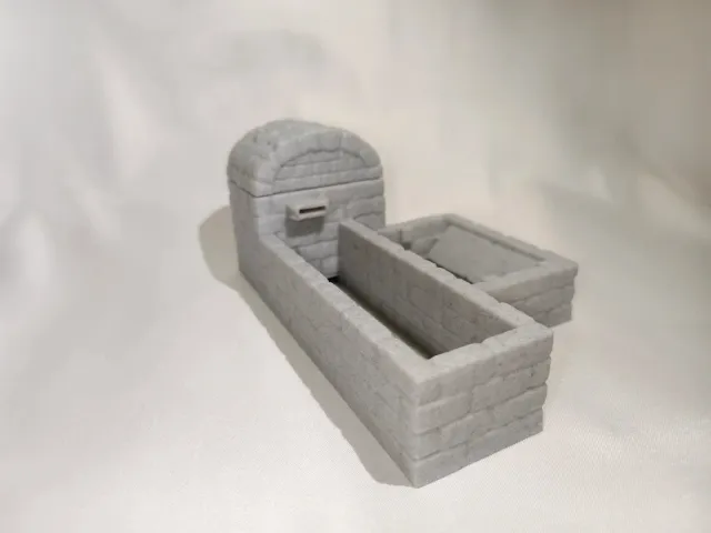 Fuente abrevadero custom Playmobil Belén