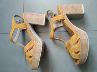 Zapatos Gadea Tacon Amarillo Talla 38