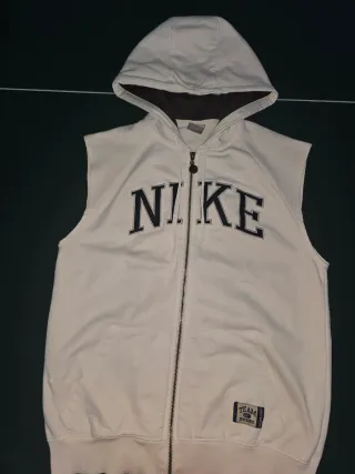 Smanicato Nike Felpa Bianco Taglia S