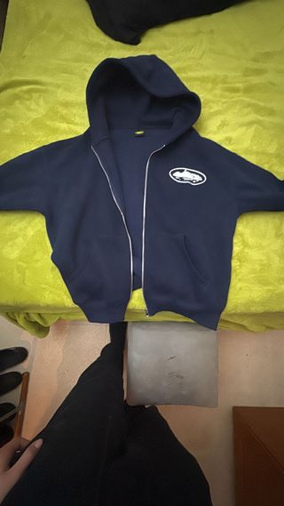 Sudadera Corteiz con cremallera azul