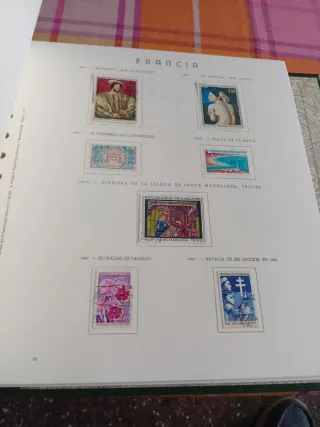 Álbum de sellos franceses
