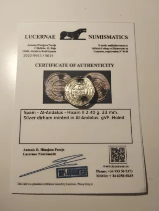 Dirham plata Hisham II