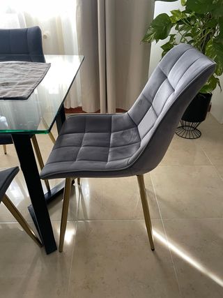 Mesa comedor cristal 6 puestos