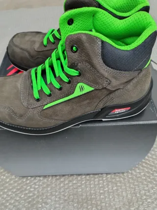 Scarpe antinfortunistiche grigie e verdi taglia 44