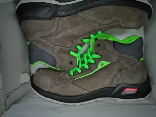 Scarpe antinfortunistiche grigie e verdi taglia 44