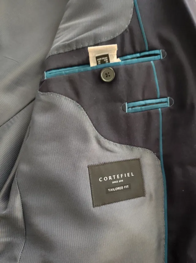 Traje Cortefiel Chaqueta 52 Pantalón 44 Azul