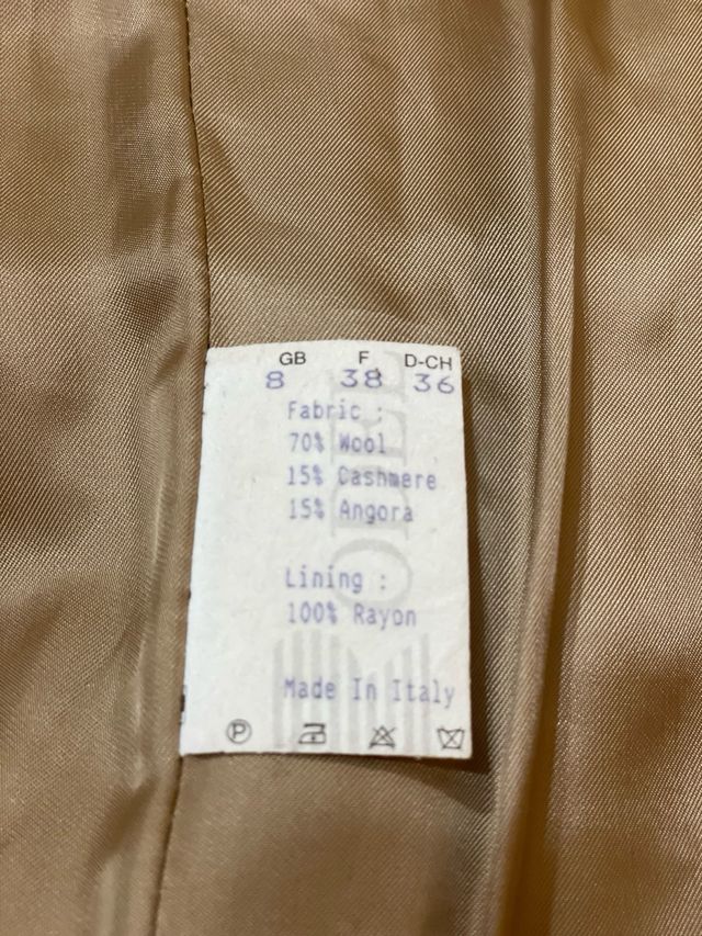 Abrigo Lana-Cachemir-Angora Camel