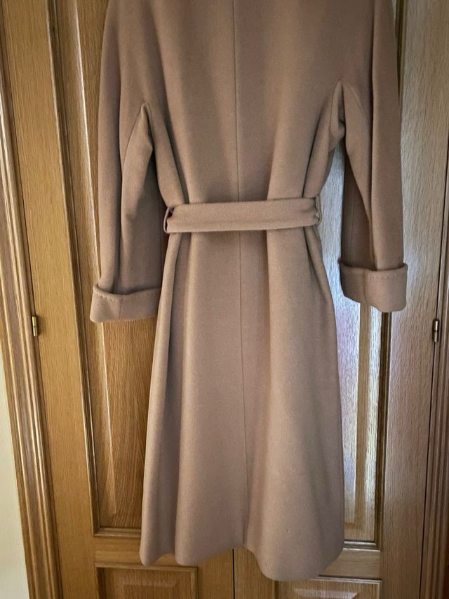 Abrigo Lana-Cachemir-Angora Camel