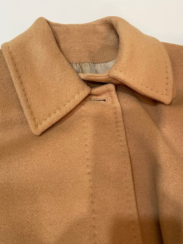 Abrigo Lana-Cachemir-Angora Camel