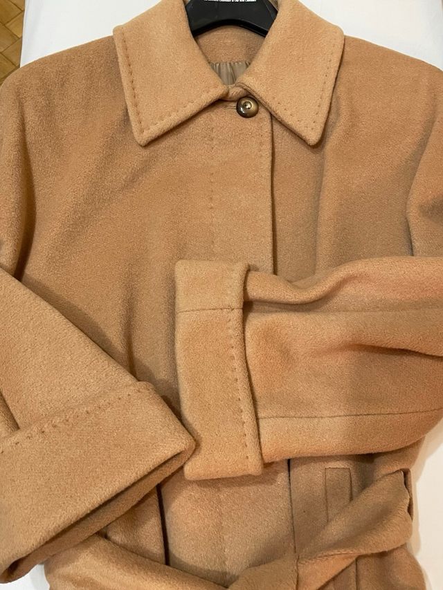 Abrigo Lana-Cachemir-Angora Camel