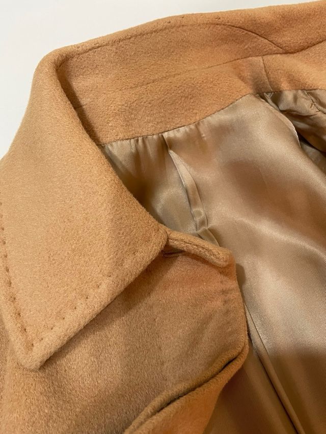 Abrigo Lana-Cachemir-Angora Camel